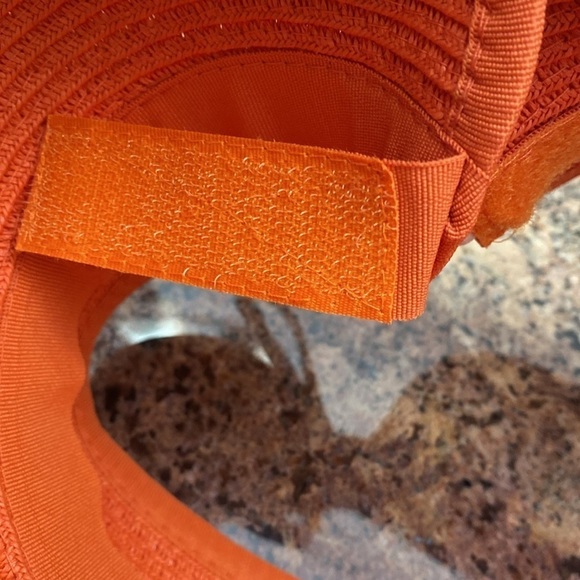 San Diego Hat Co. Sun Visor Womens OS Orange Velcro packable paper Beach Vacay - Picture 7 of 10